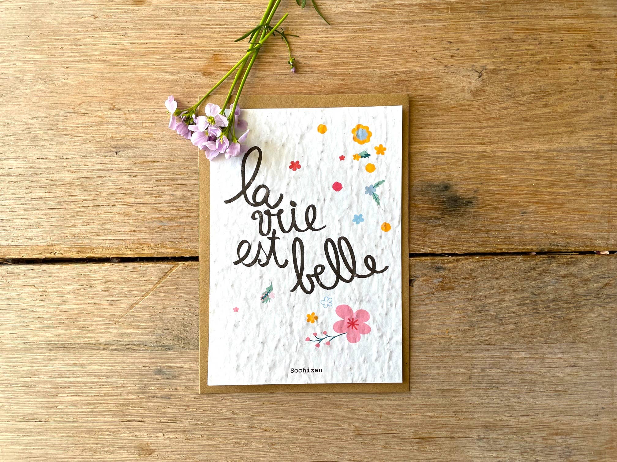 Wildflower meadow thinking of you card — Belle Belette