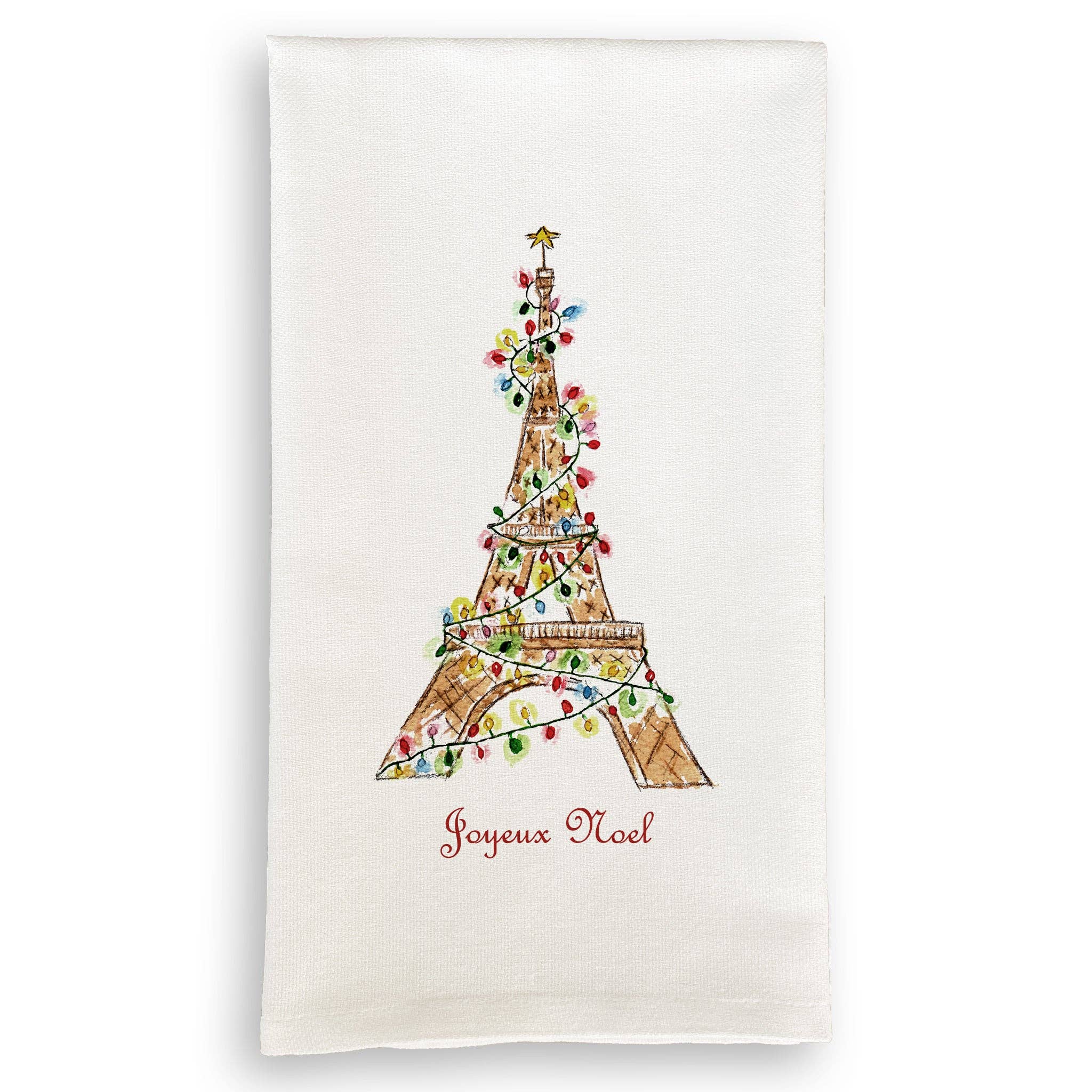 Eiffel Tower with Christmas Lights