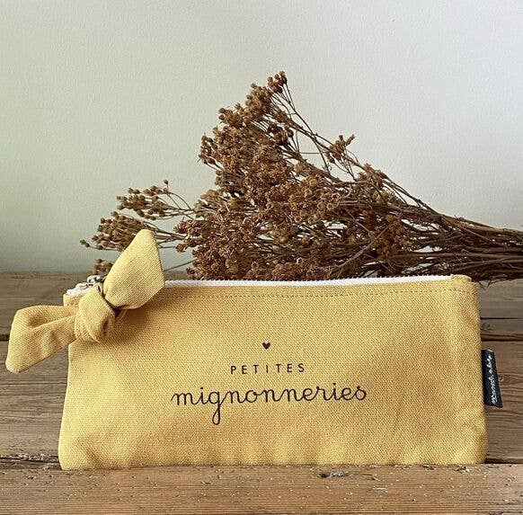 “Mignonneries” Pouch in Saffron Yellow Colors