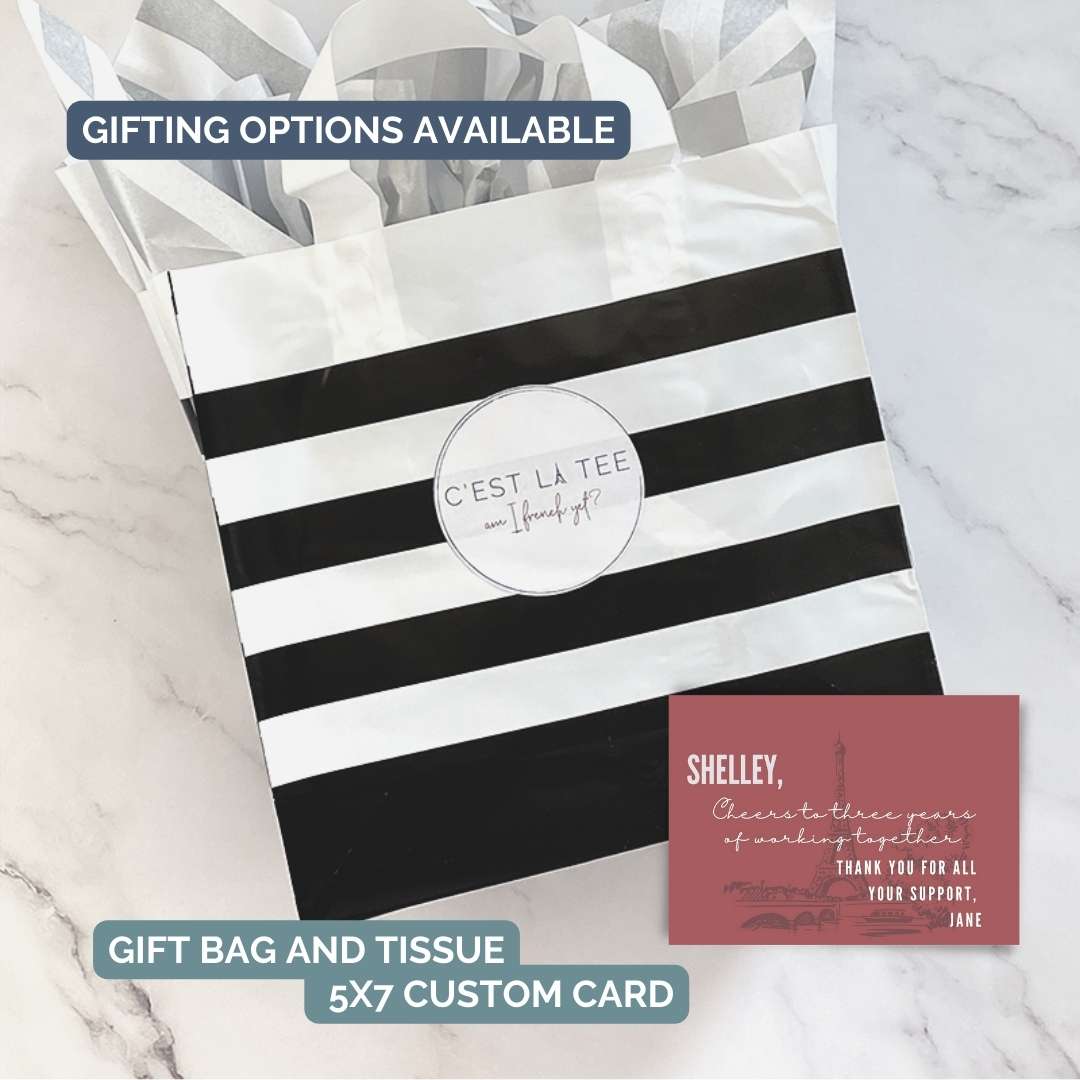 Gift Bag, Tissue, Custom 5x7 Card